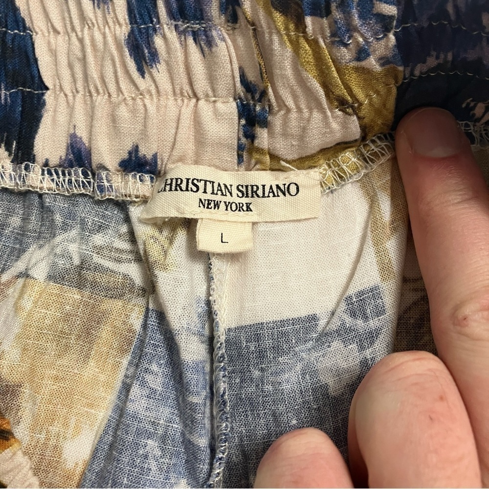 CHRISTIAN SIRIANO linen wide leg pants - Picture 3 of 4
